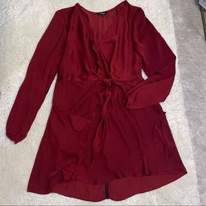 Flowy Faux Wrap Dress from Express